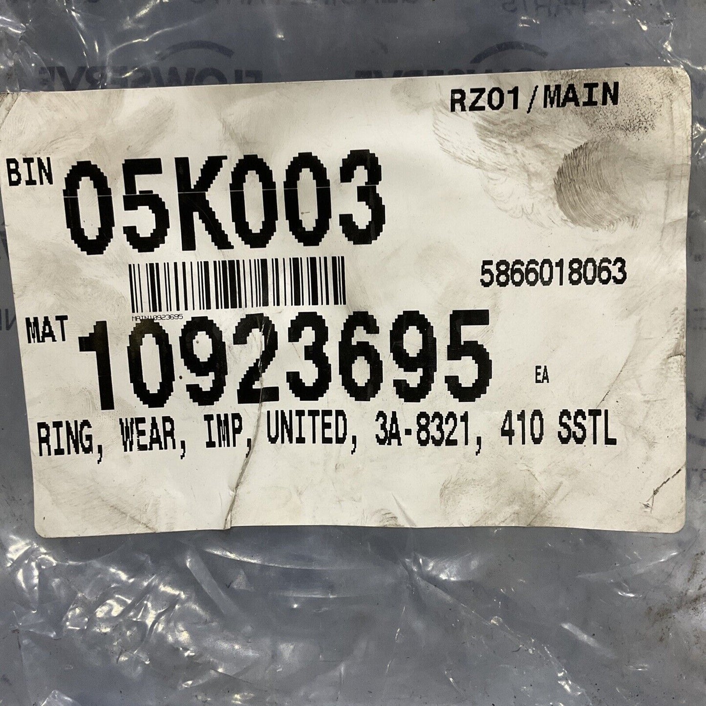 FLOWSERVE 3A8321 SST410 WEAR RING 678