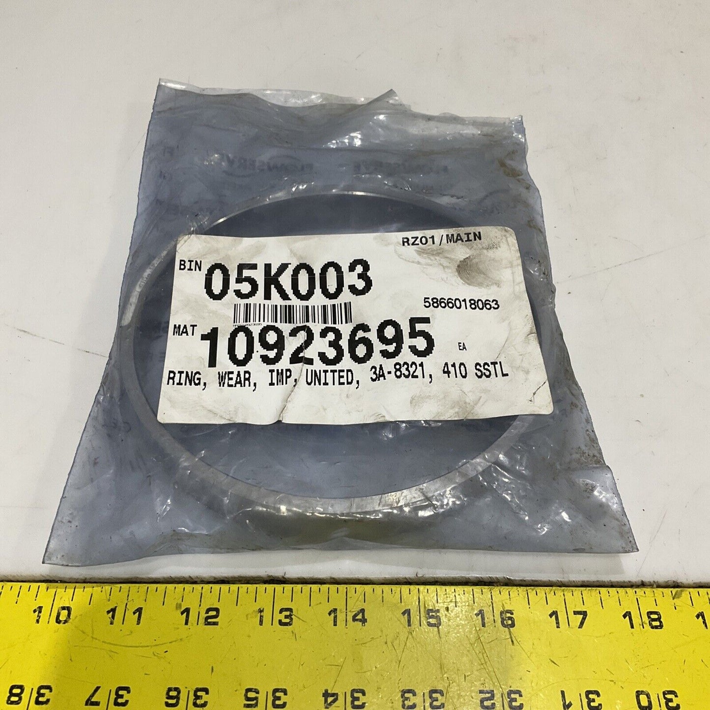 FLOWSERVE 3A8321 SST410 WEAR RING 678