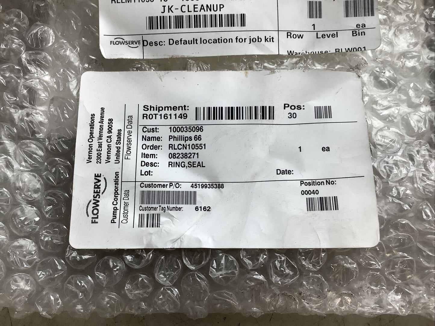 FLOWSERVE 08238271 SEAL RING 678