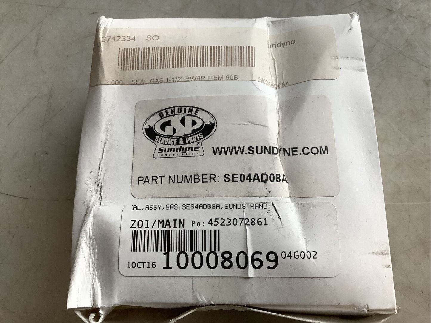 SUNDSTRAND SE04AD08A GAS SEAL ASSEMBLY 1-1/2IN 678