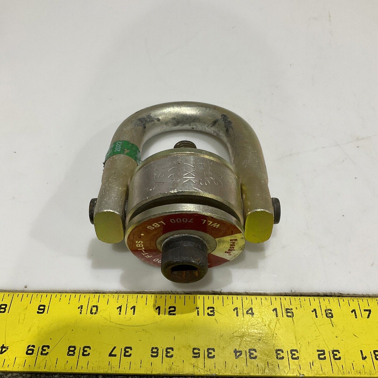 CROSBY CG F-3 7XK CE SWIVEL HOIST RING TORQUE 100 FT-LBS WLL 7000 LBS 107