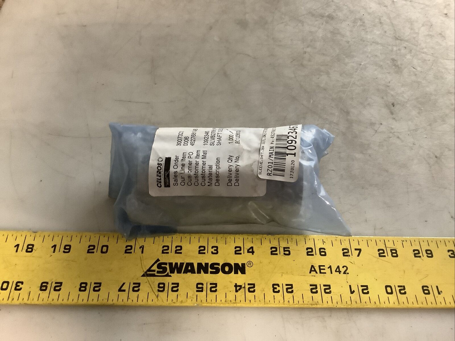 CELEROS SLVB279901P01 F-1876-591-0500 SHAFT SLEEVE 678
