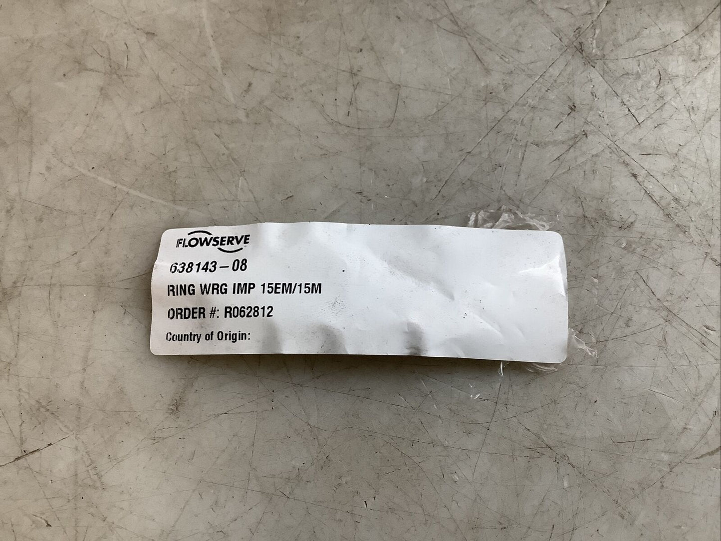 FLOWSERVE 638143-08 IMPELLER WEAR RING 678