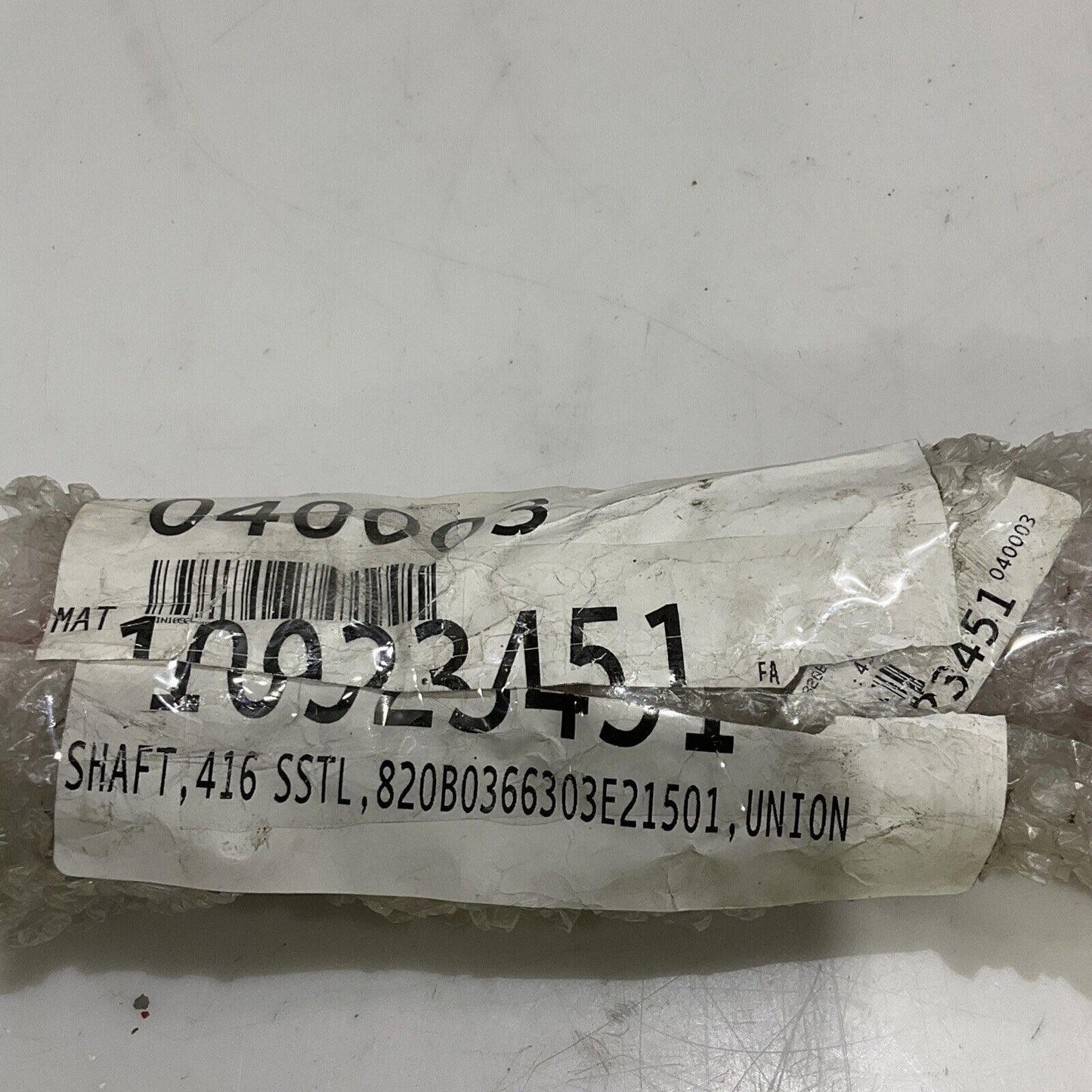 UNION 820B0366303E21501 SHAFT 678