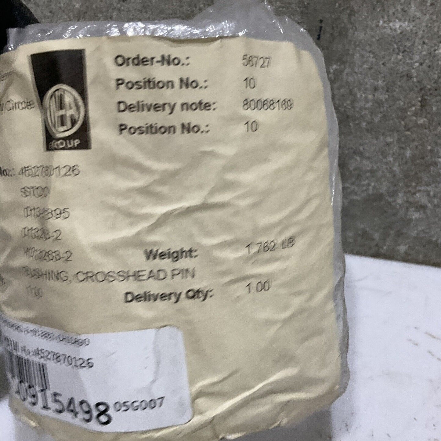 NEAC COMPRESSOR SERVICE K013263-2 CROSSHEAD PIN BUSHING 678