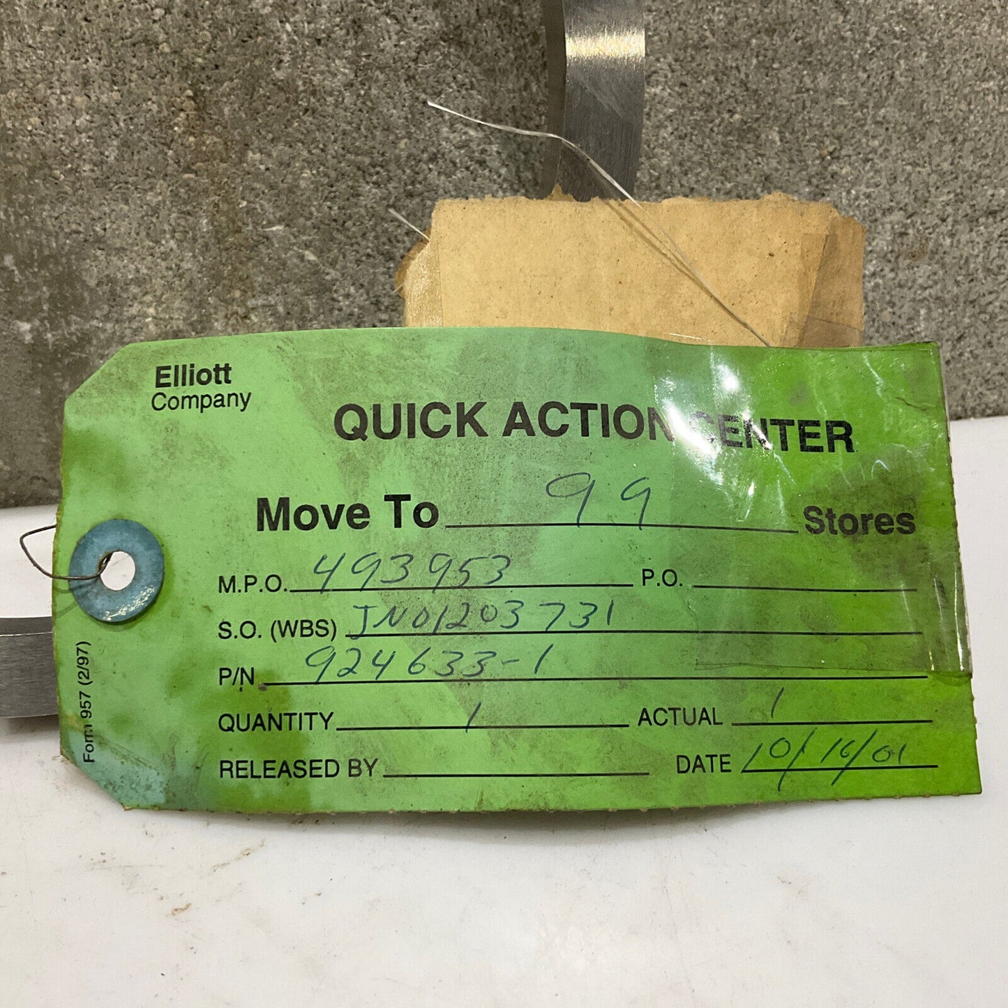 ELLIOTT 924633-1 TERMINAL BREAKDOWN SEAL 678
