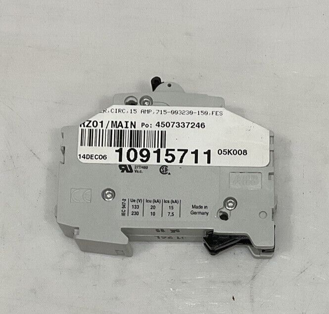 S201-K15 ABB FES INTERNATIONAL CO 715-003230-150 CIRCUIT BREAKER 15 AMP