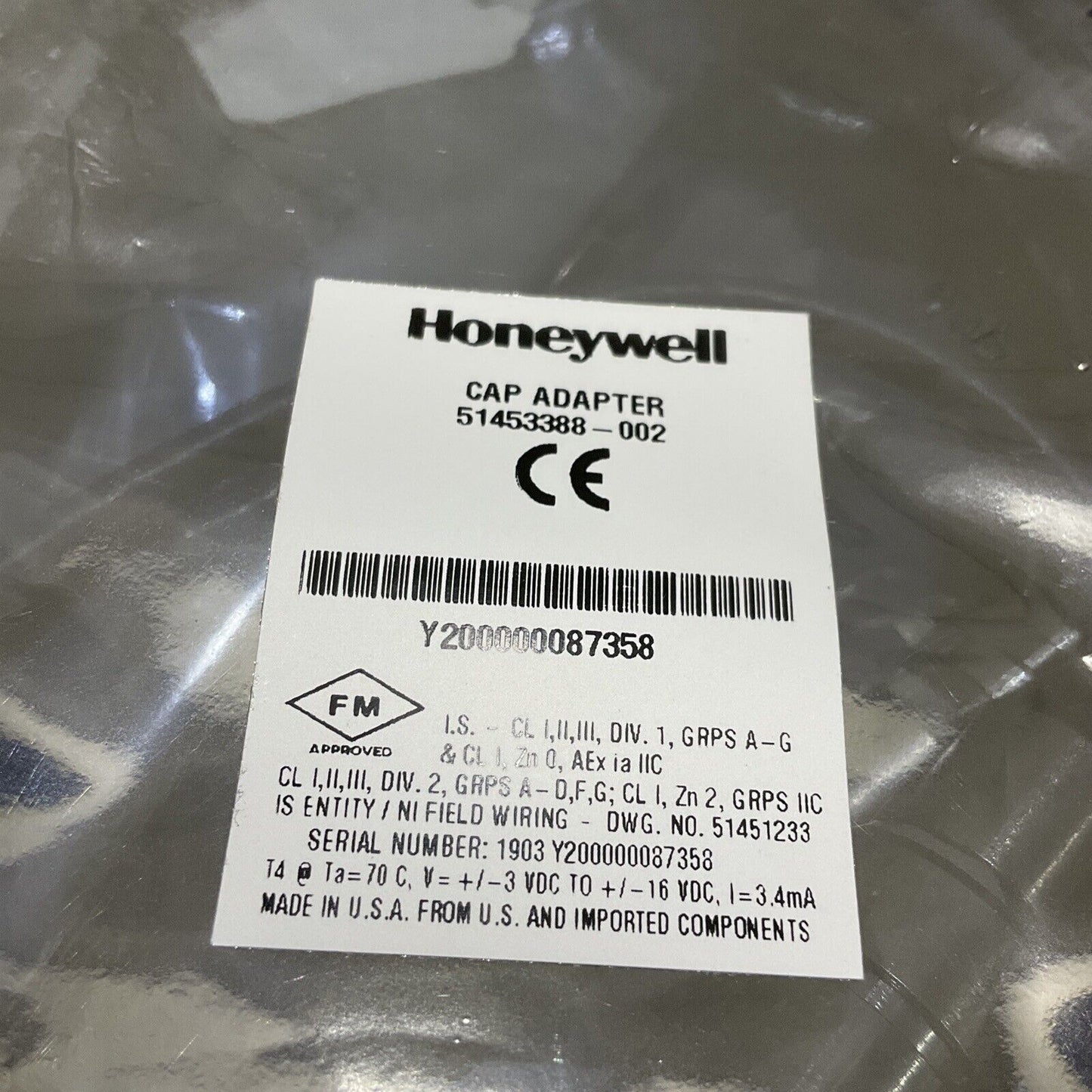 HONEYWELL 51453388-502 CABLE DURAFET III FM APPV 50 FT 555