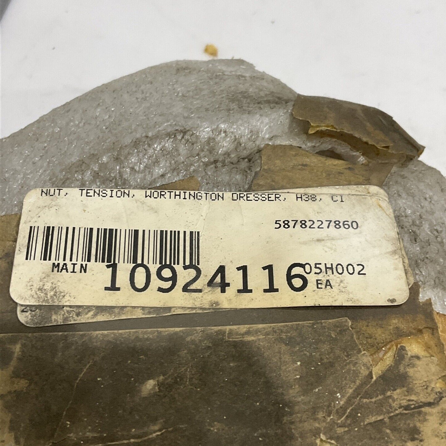 FLOWSERVE WORTHINGTON DRESSER 3H38 CI TENSION NUT 678