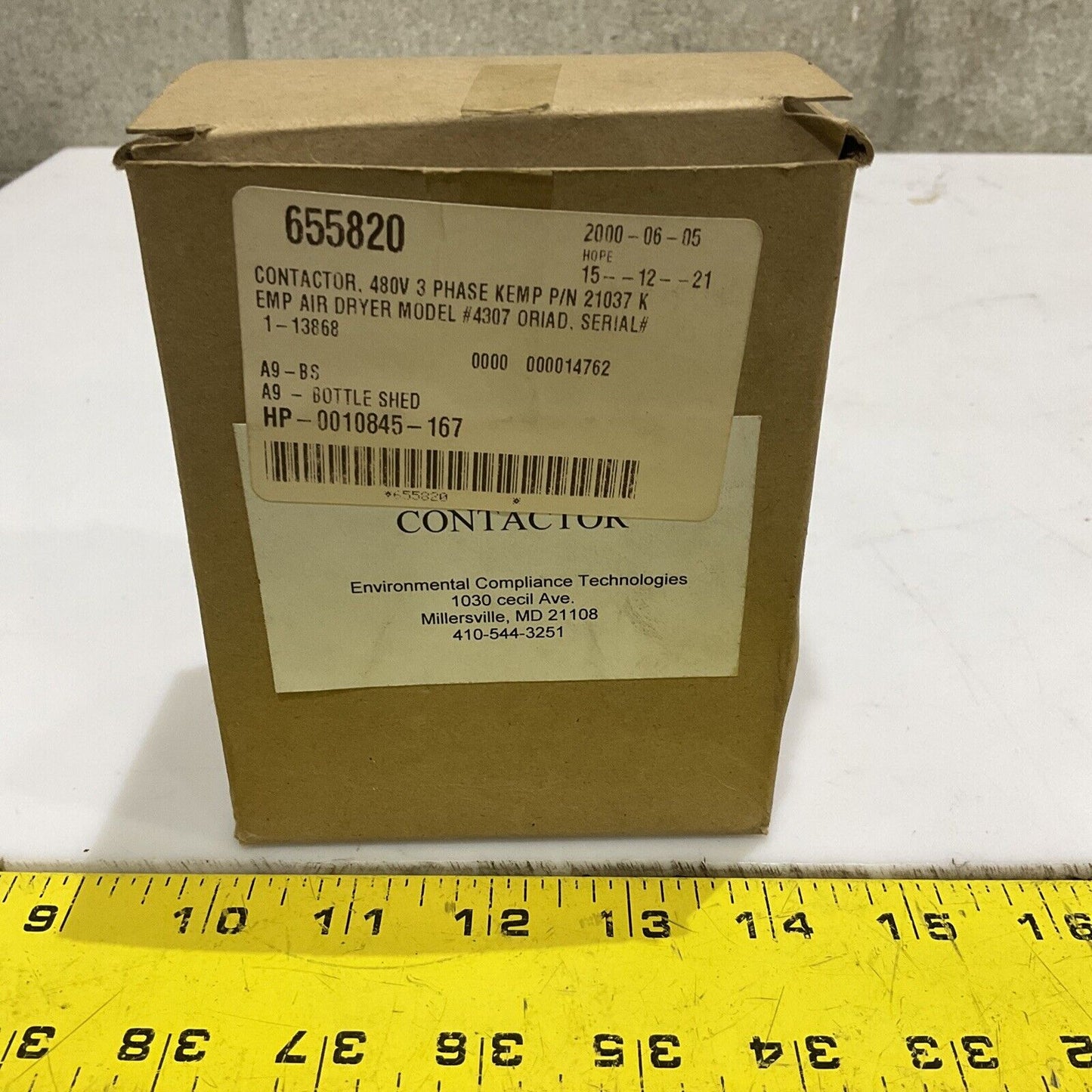 FASCO 213037 C3L50B CONTACTOR 3 PH 480 V 65 AMP 120 COIL 555