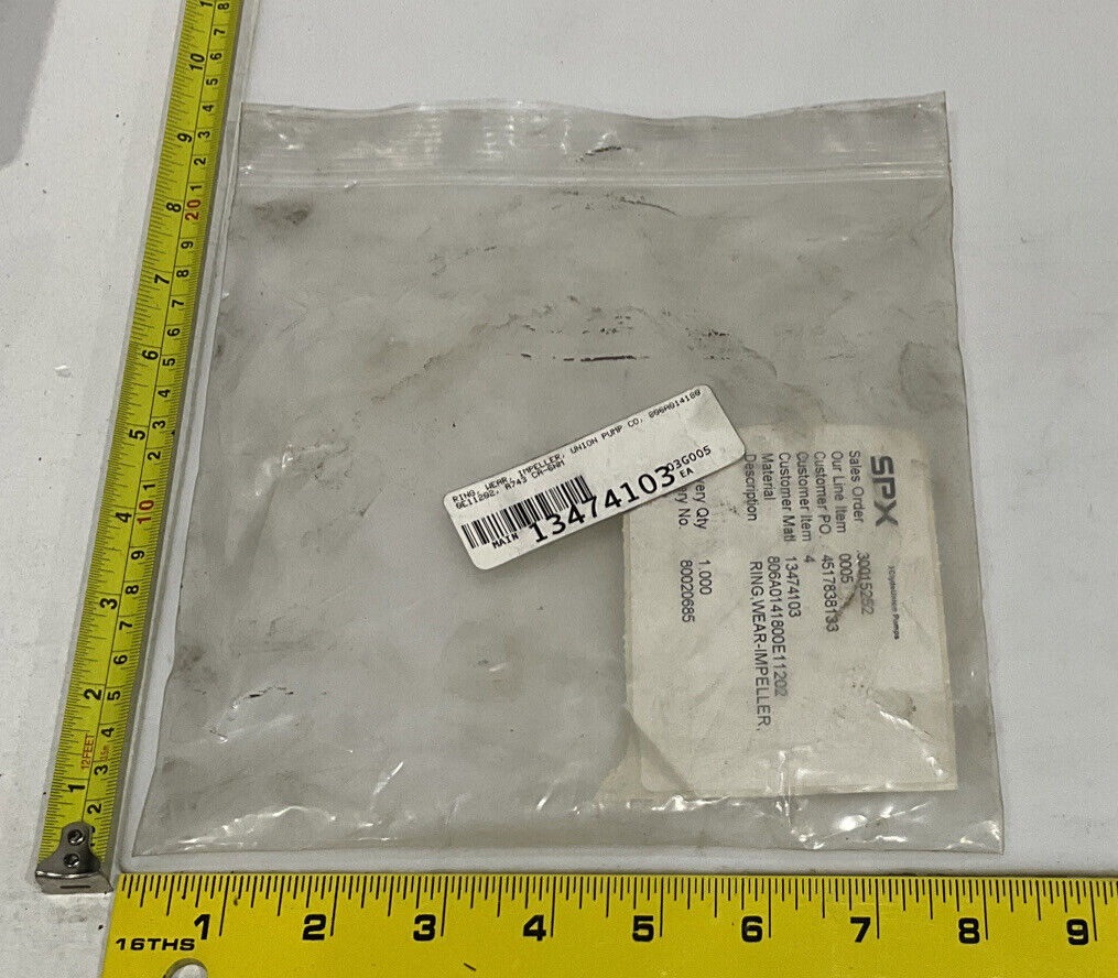 SPX UNION PUMP CO 806A014180 IMPELLER WEAR RING 0E11202 A743 CA-6NM 678