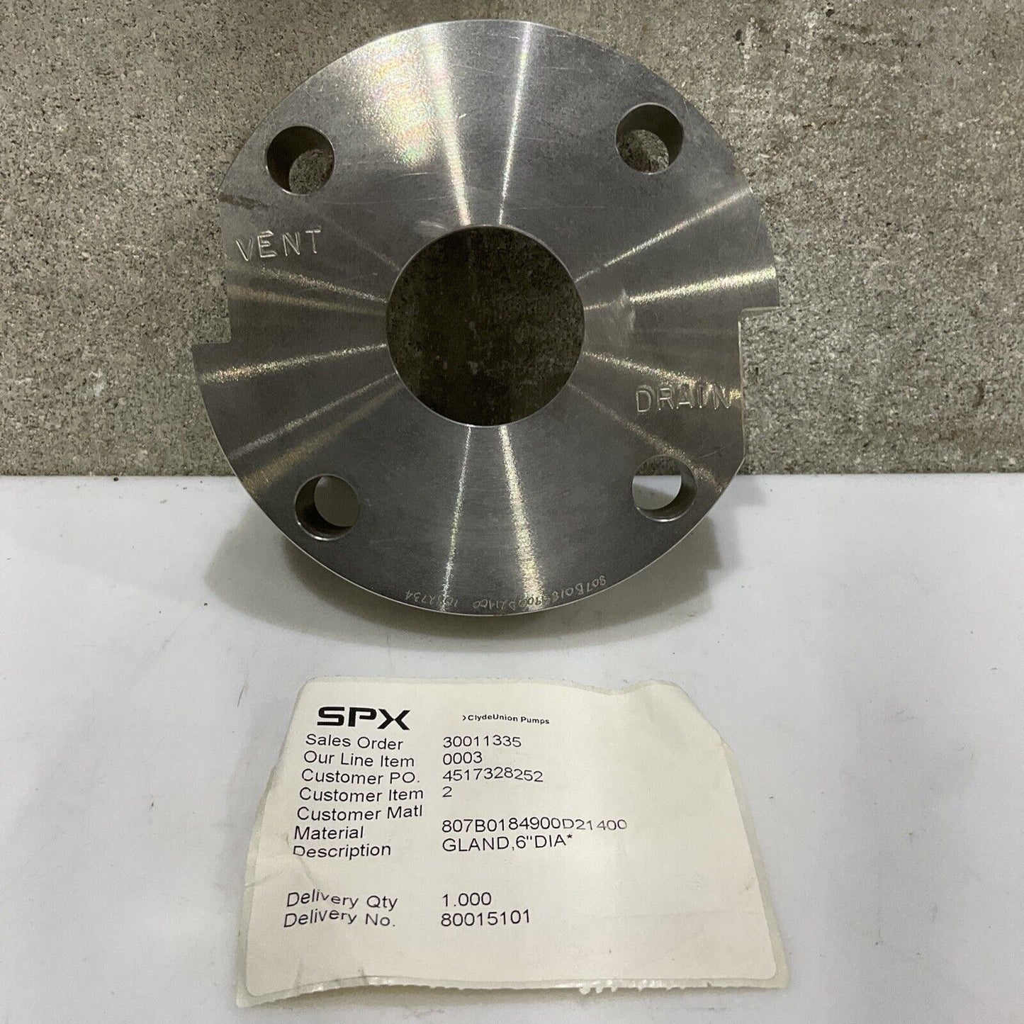 CLYDE UNION PUMP 007B0184900D21400 GLAND SEAL 6 IN OD 678