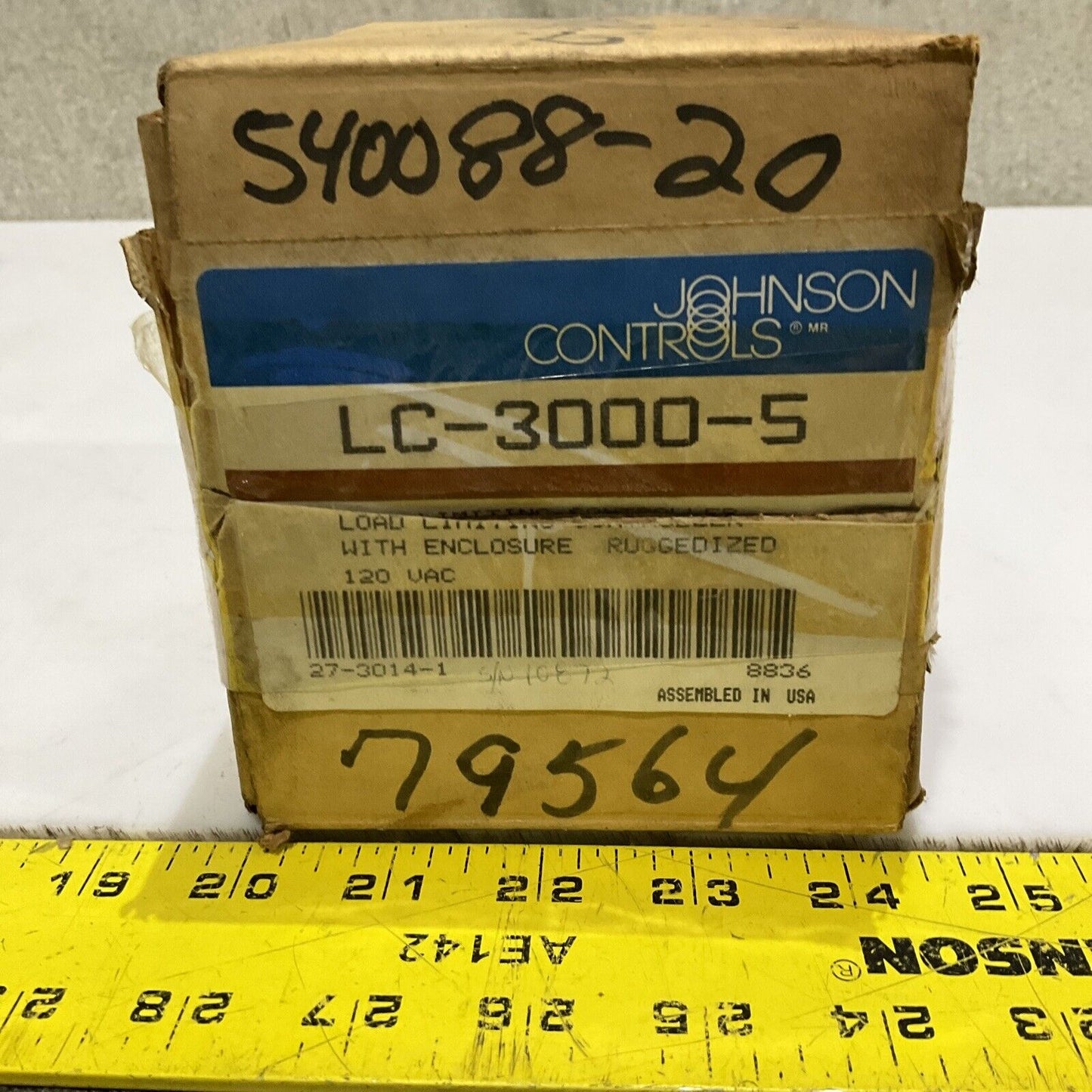 JOHNSON CONTROLS LC-3000-5 P0540088-0020 LOAD LIMITING CONTROLLER ENCLOSURE 555