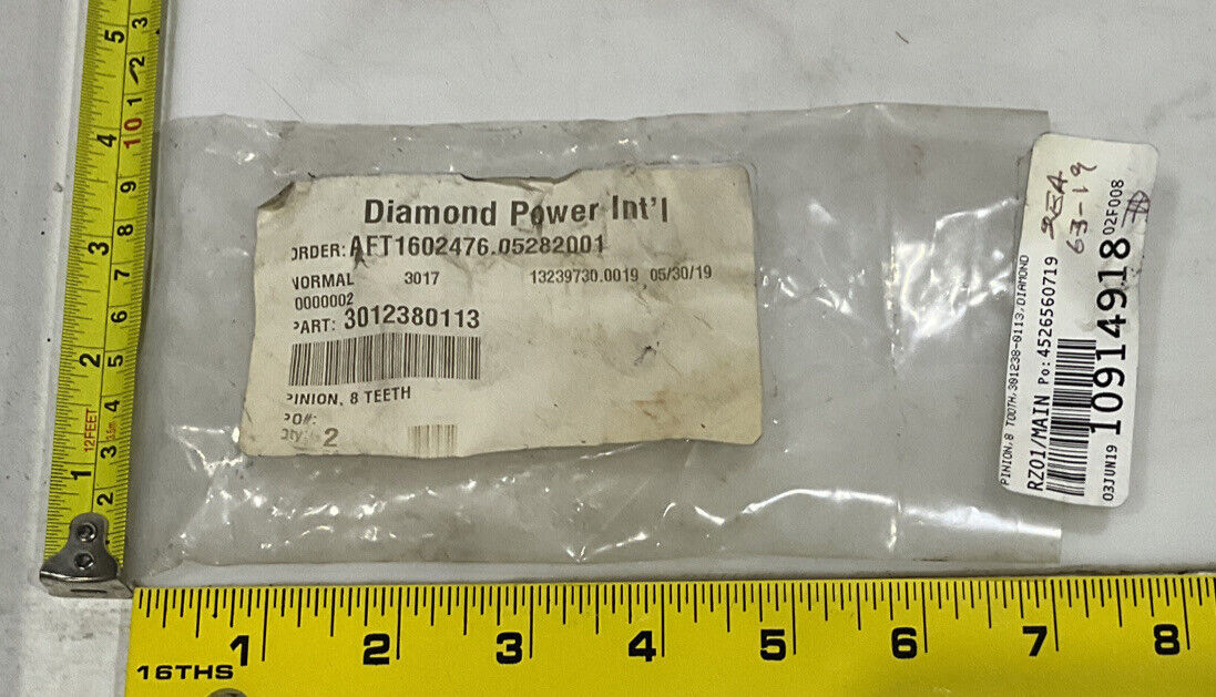 DIAMOND POWER INT’L 3012380113 DIAMOND 8 TOOTH PINION 678