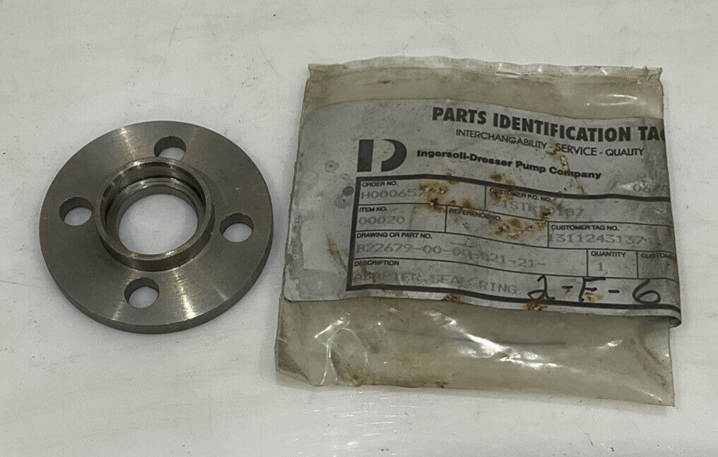 INGERSOLL-DRESSER PUMP B22679-00-00-021-21 SEAL RING ADAPTER 00020