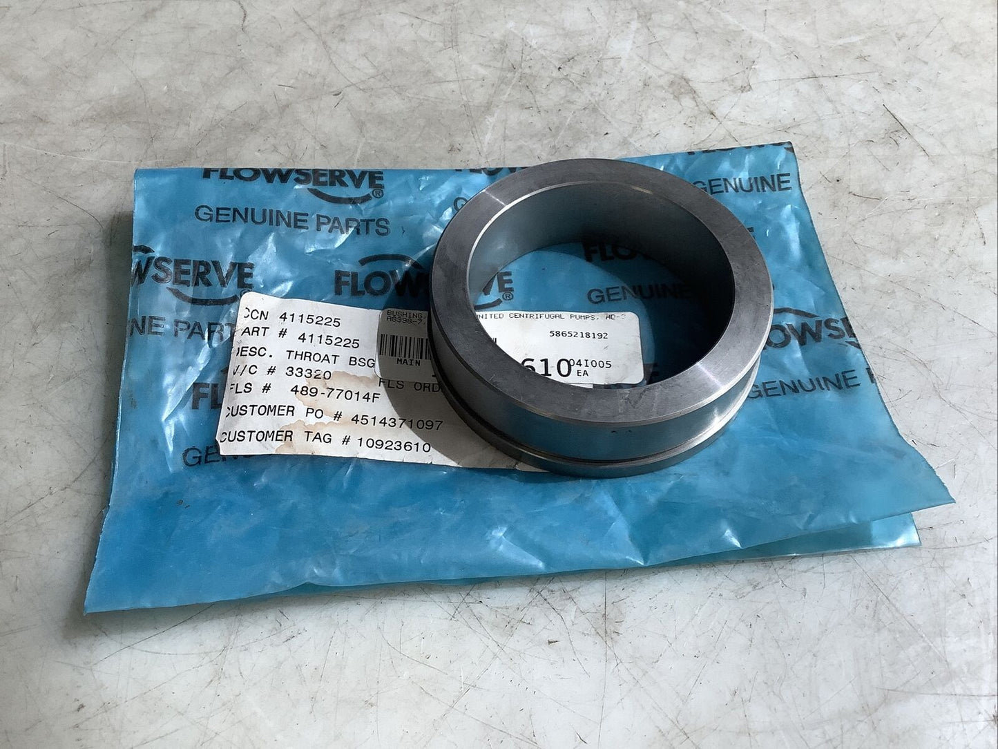 FLOWSERVE 4115225 THROAT BUSHING 410SSTL 678