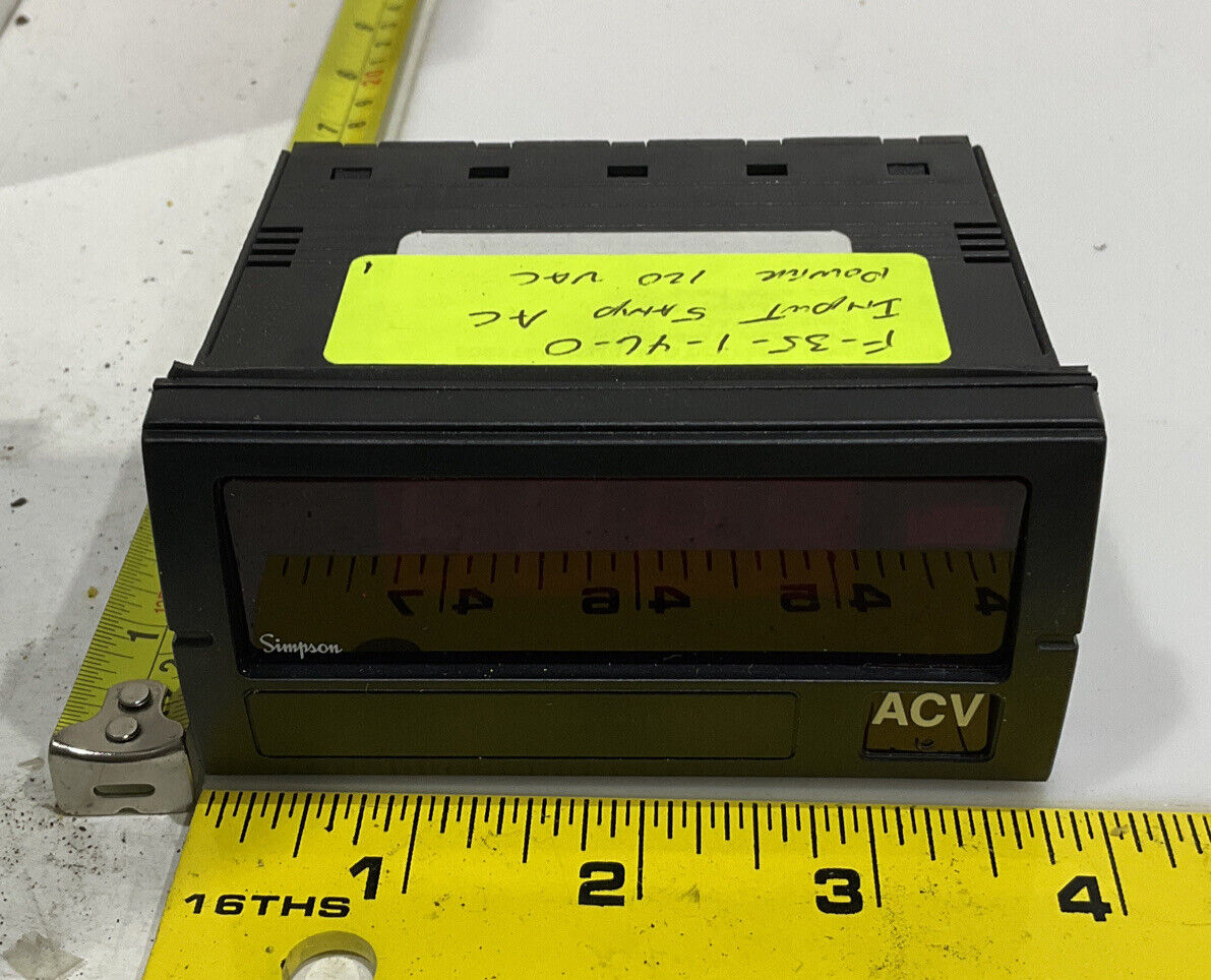 SIMPSON F35-1-46-0 FALCON F35 SERIES DIGITAL PANEL METER INPUT 5 AMP 120VAC