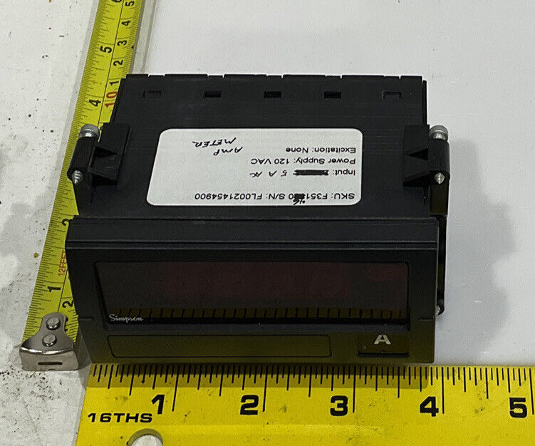 SIMPSON F35-1-46-0 FALCON F35 SERIES DIGITAL PANEL METER INPUT 5 A AC 120VAC