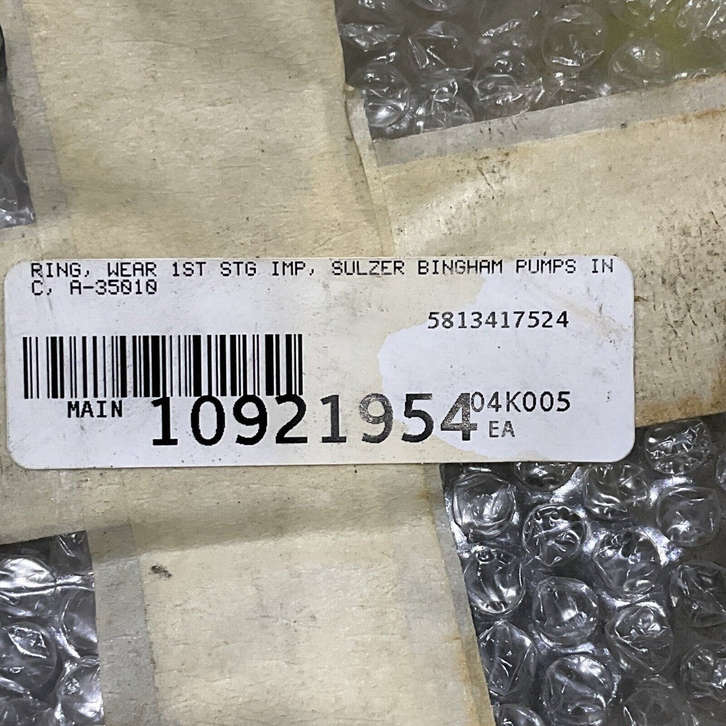 SULZER BINGHAM A-35010 20471701003 H96084 IMPELLER WEAR RING 678