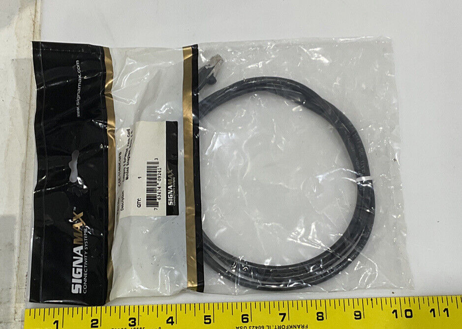 SIGNAMAX C5E-114BK-5FB ETHERNET CORD CATEGORY 5 BLACK 5 FT LOT OF 3 TWD