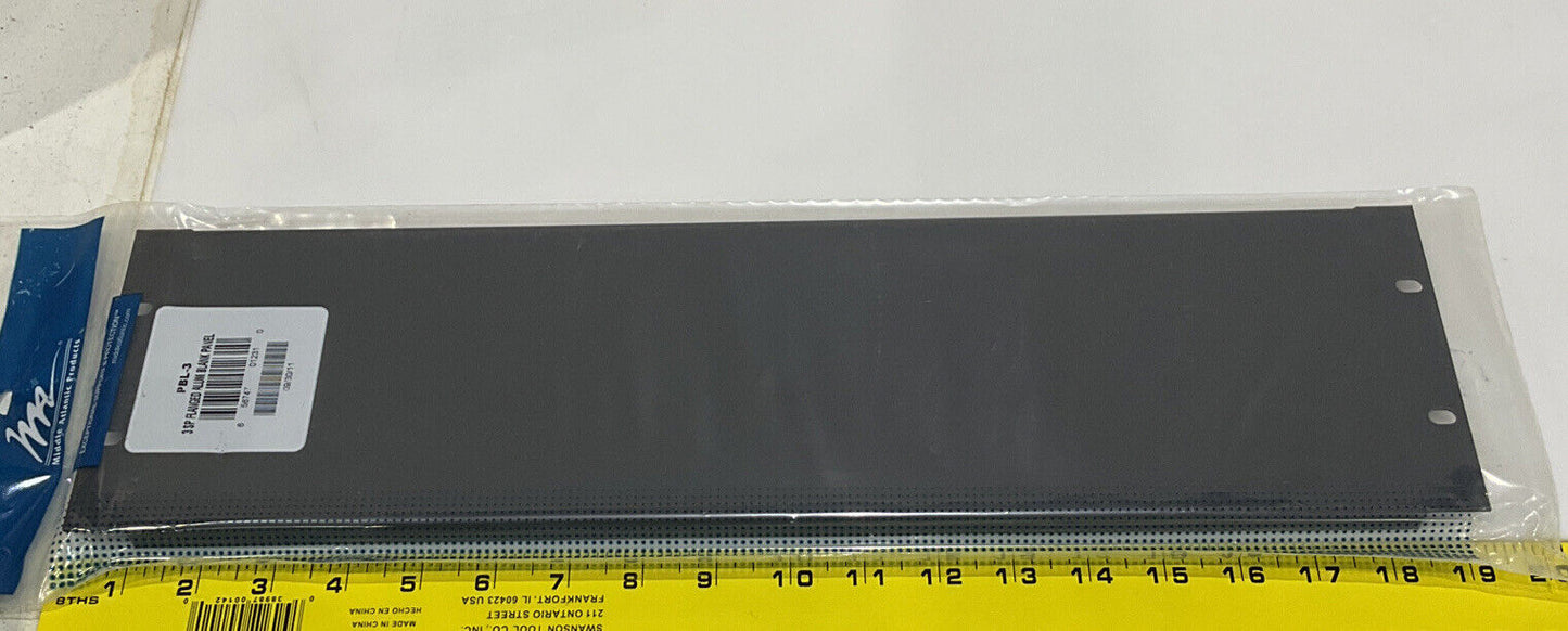 MIDDLE ATLANTIC PRODUCTS PBL-3 3 SP FLANGED ALUMINUM BLANK PANEL LOT OF 5 TWD