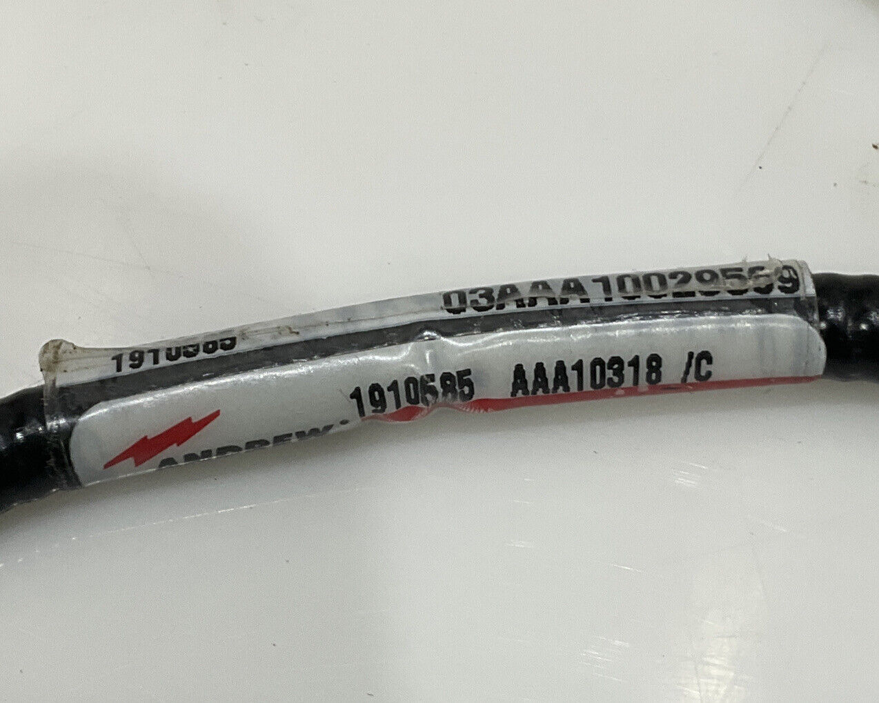 ANDREW 1910585 AAA10318/C SUREFLEX ASSEMBLY 3 FEET 03AAA10029569 LOT OF 3 TWD
