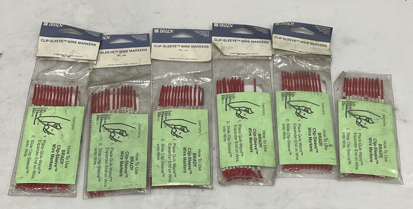 BRADY SCN10-N-Z CLIP-SLEEVE WIRE MARKERS LOT OF 6 476
