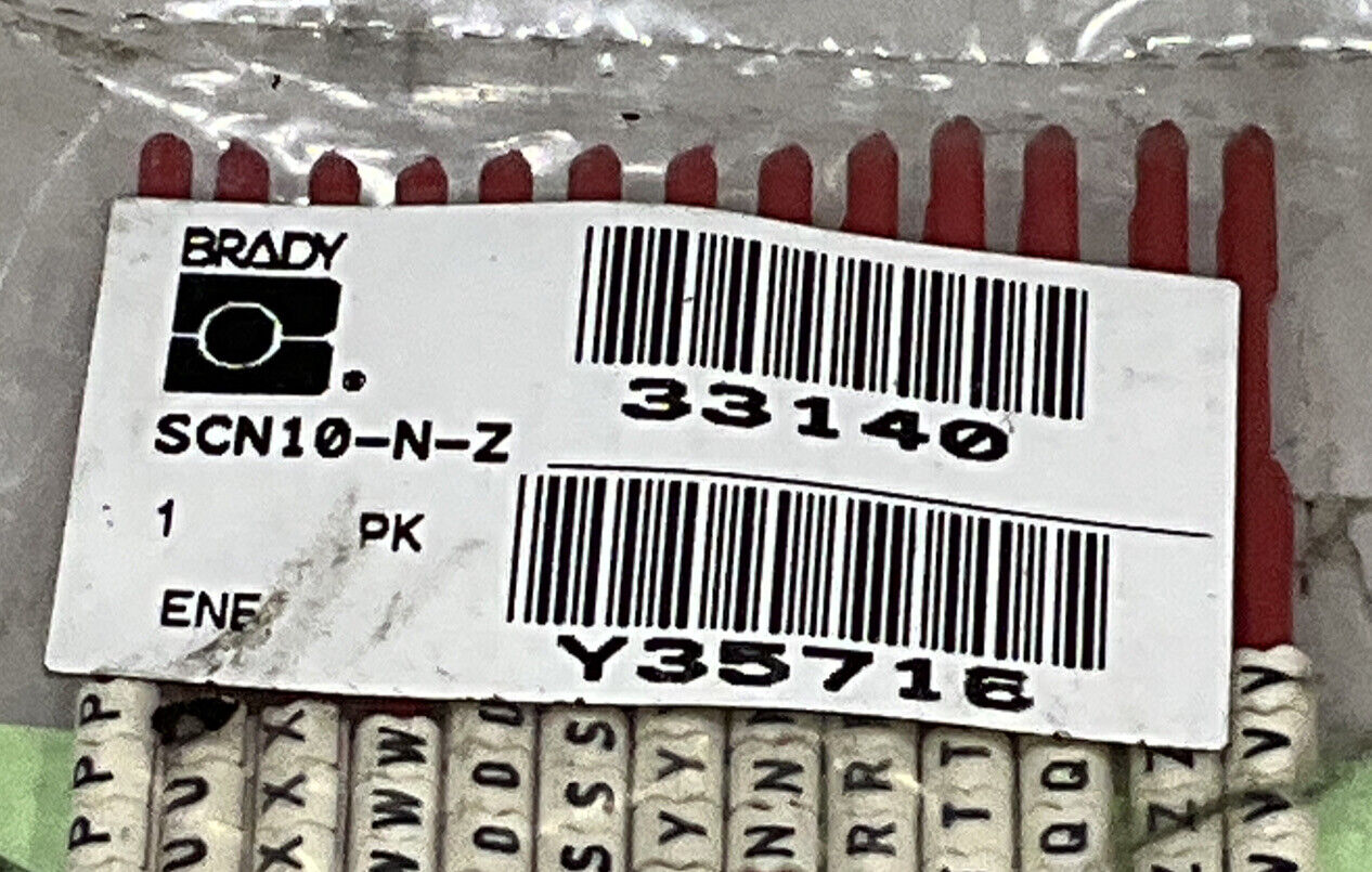 BRADY SCN10-N-Z CLIP-SLEEVE WIRE MARKERS LOT OF 6 476