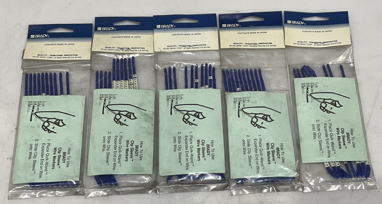 BRADY SCN-13-4 CLIP-SLEEVE WIRE MARKERS LOT OF 5 476