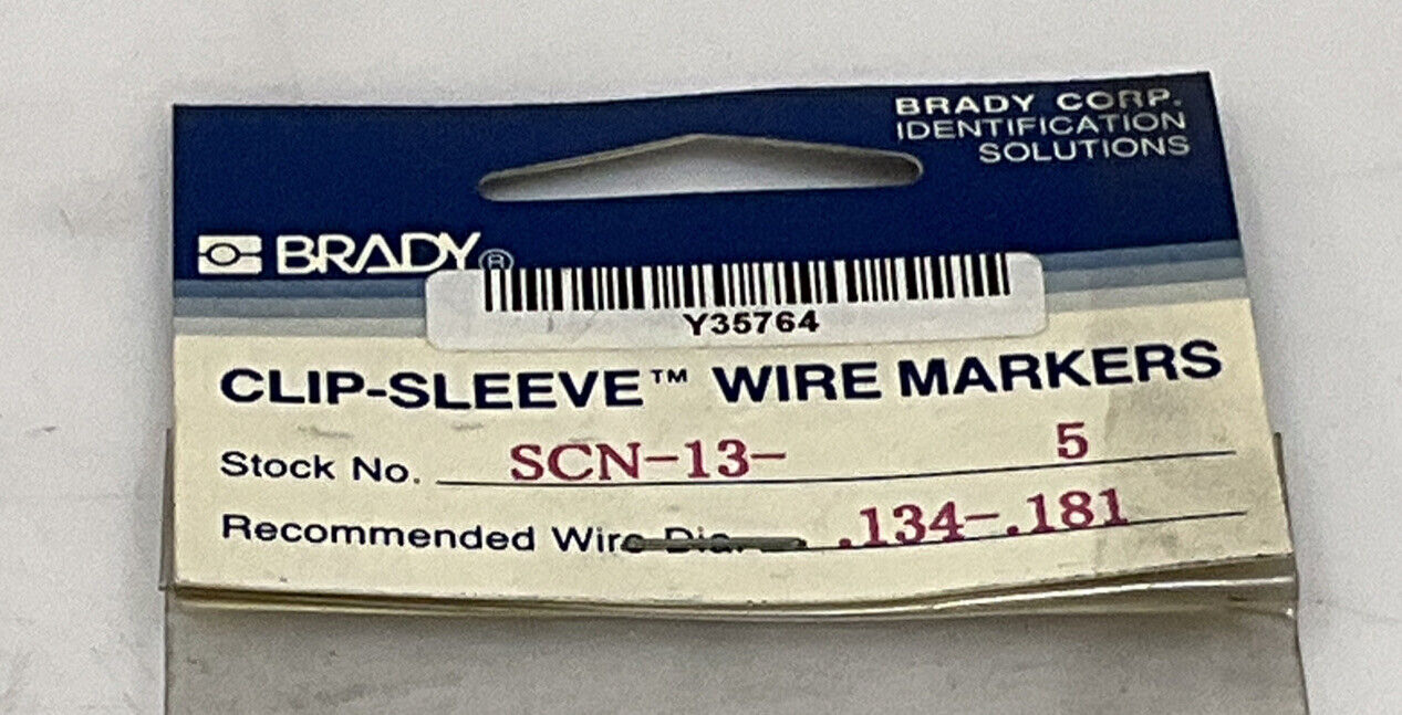 BRADY SCN-13-5 CLIP-SLEEVE WIRE MARKERS LOT OF 4 476
