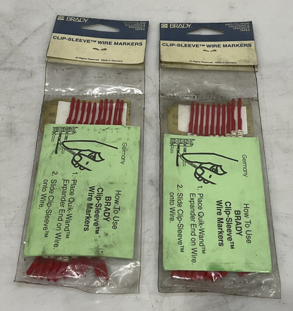 BRADY SNC-10-1 CLIP-SLEEVE WIRE MARKERS LOT OF 2 476