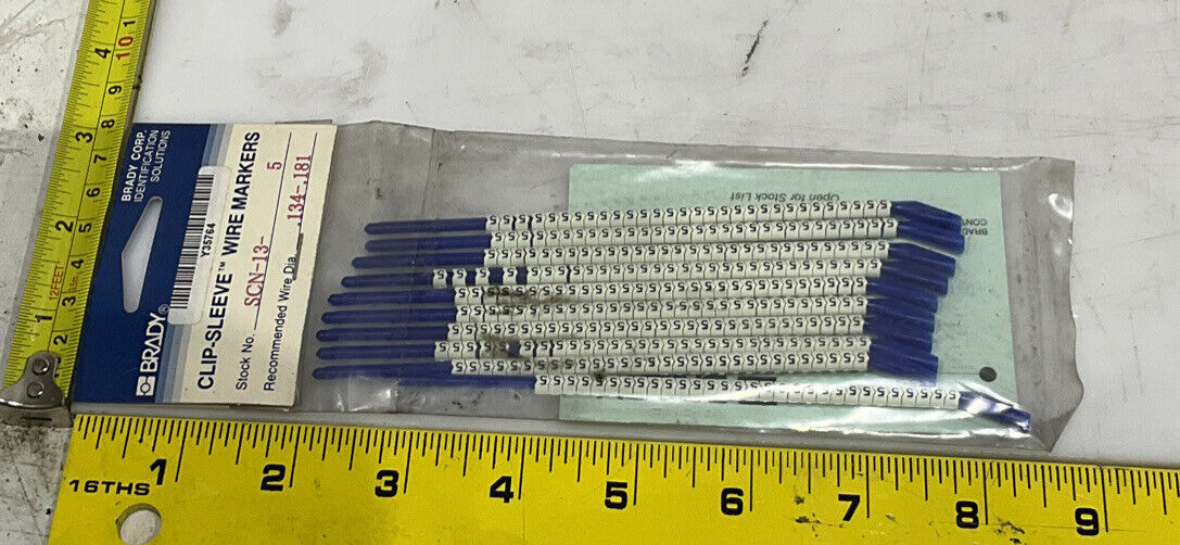 BRADY SCN-13-5 CLIP-SLEEVE WIRE MARKERS LOT OF 4 476