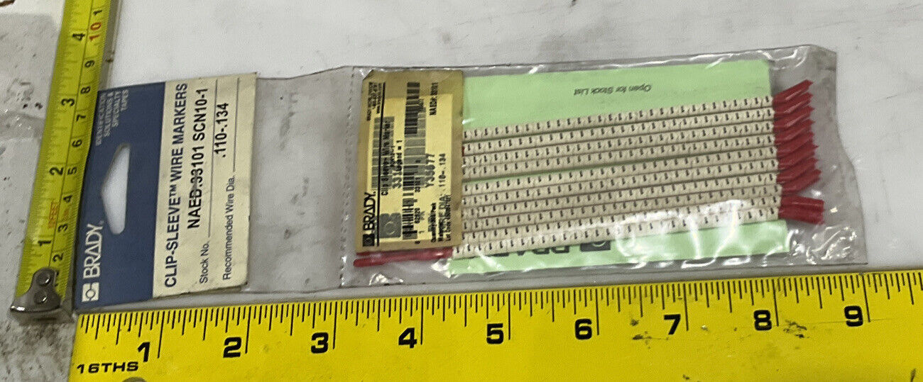 BRADY SNC-10-1 CLIP-SLEEVE WIRE MARKERS LOT OF 2 476