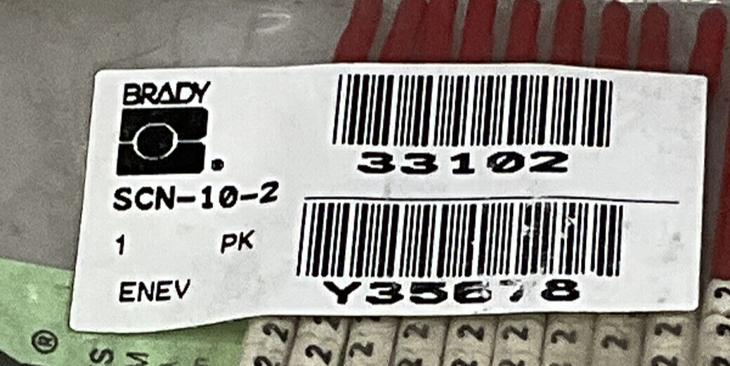 BRADY SCN-10-2 CLIP-SLEEVE WIRE MARKERS LOT OF 3 476