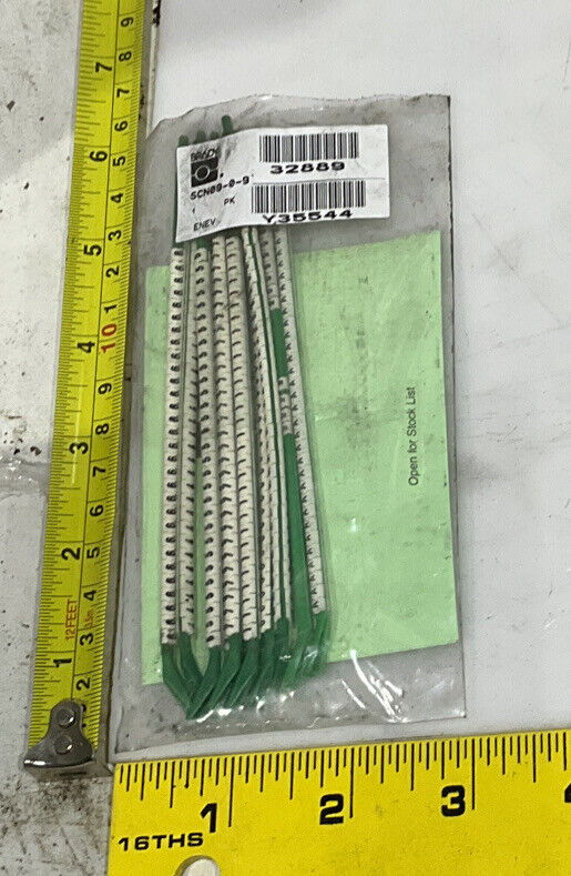 BRADY SCN09-0-9 CLIP-SLEEVE WIRE MARKERS LOT OF 2 476