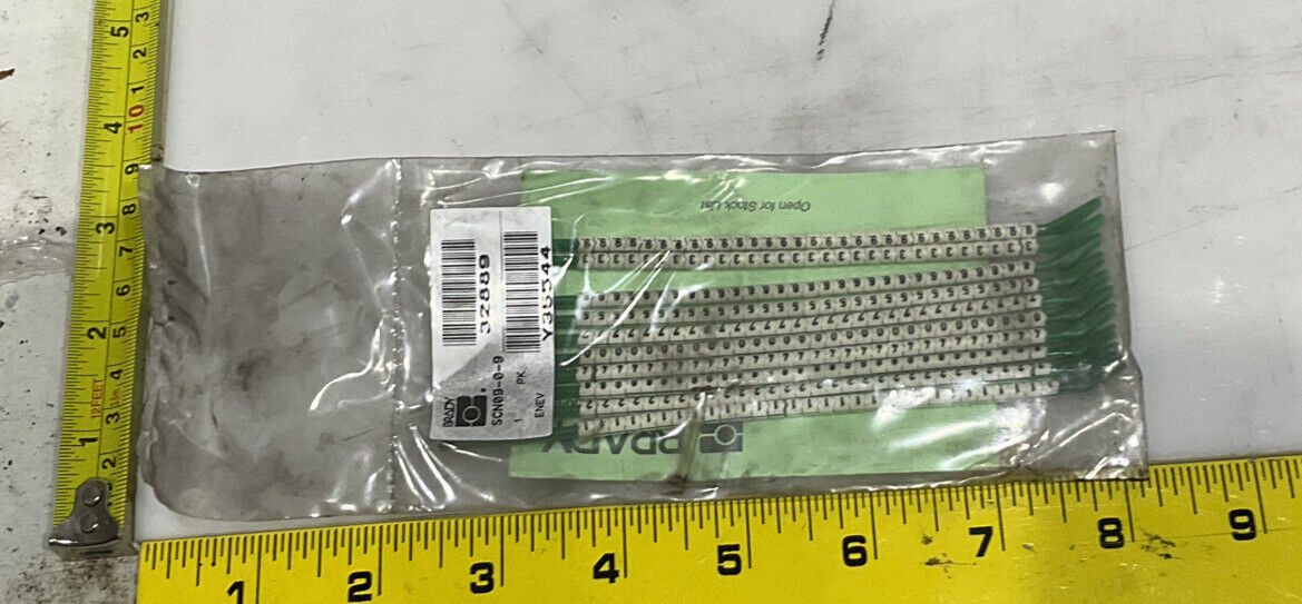BRADY SCN09-0-9 CLIP-SLEEVE WIRE MARKERS LOT OF 2 476