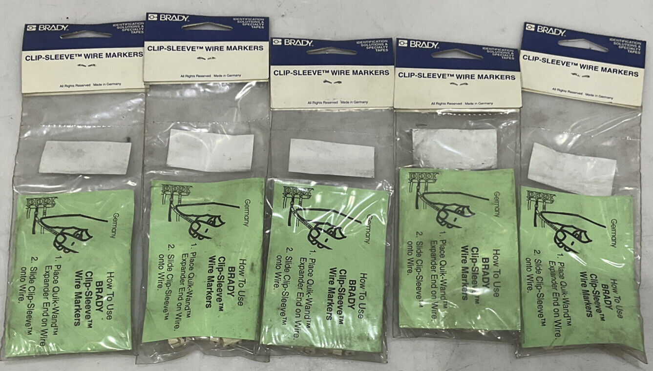 BRADY SCN-23-4 CLIP-SLEEVE WIRE MARKERS LOT OF 5 476