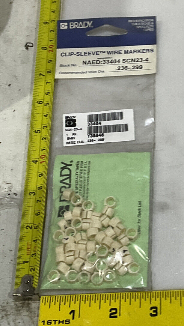 BRADY SCN-23-4 CLIP-SLEEVE WIRE MARKERS LOT OF 5 476