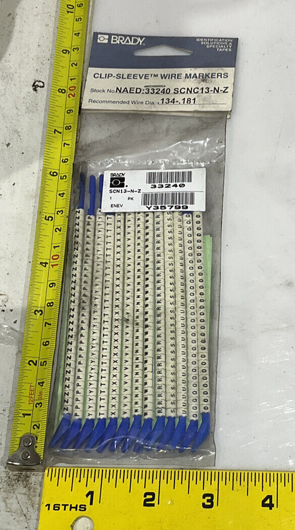 BRADY SCN13-N-Z CLIP-SLEEVE LOT OF 3 476
