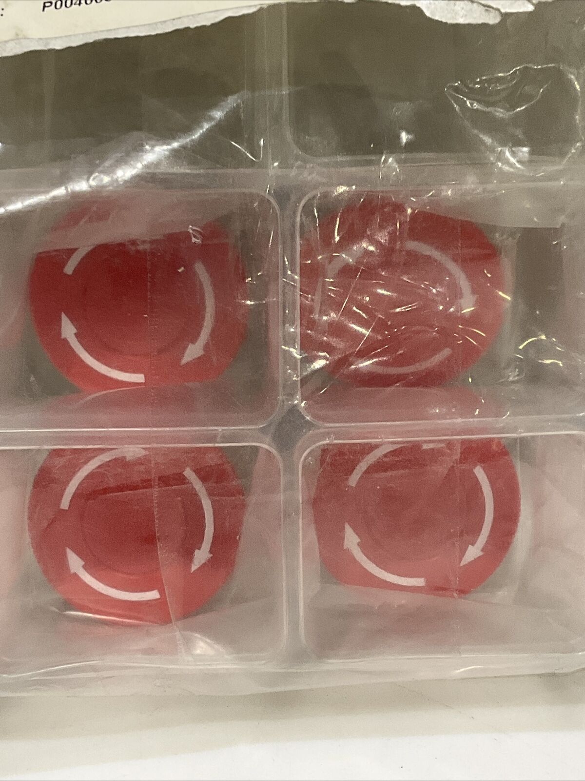 IDEC AVW4B-R RED LENS 40 MM EMERGENCY OFF PUSHBUTTON COVER LOT OF 4 476