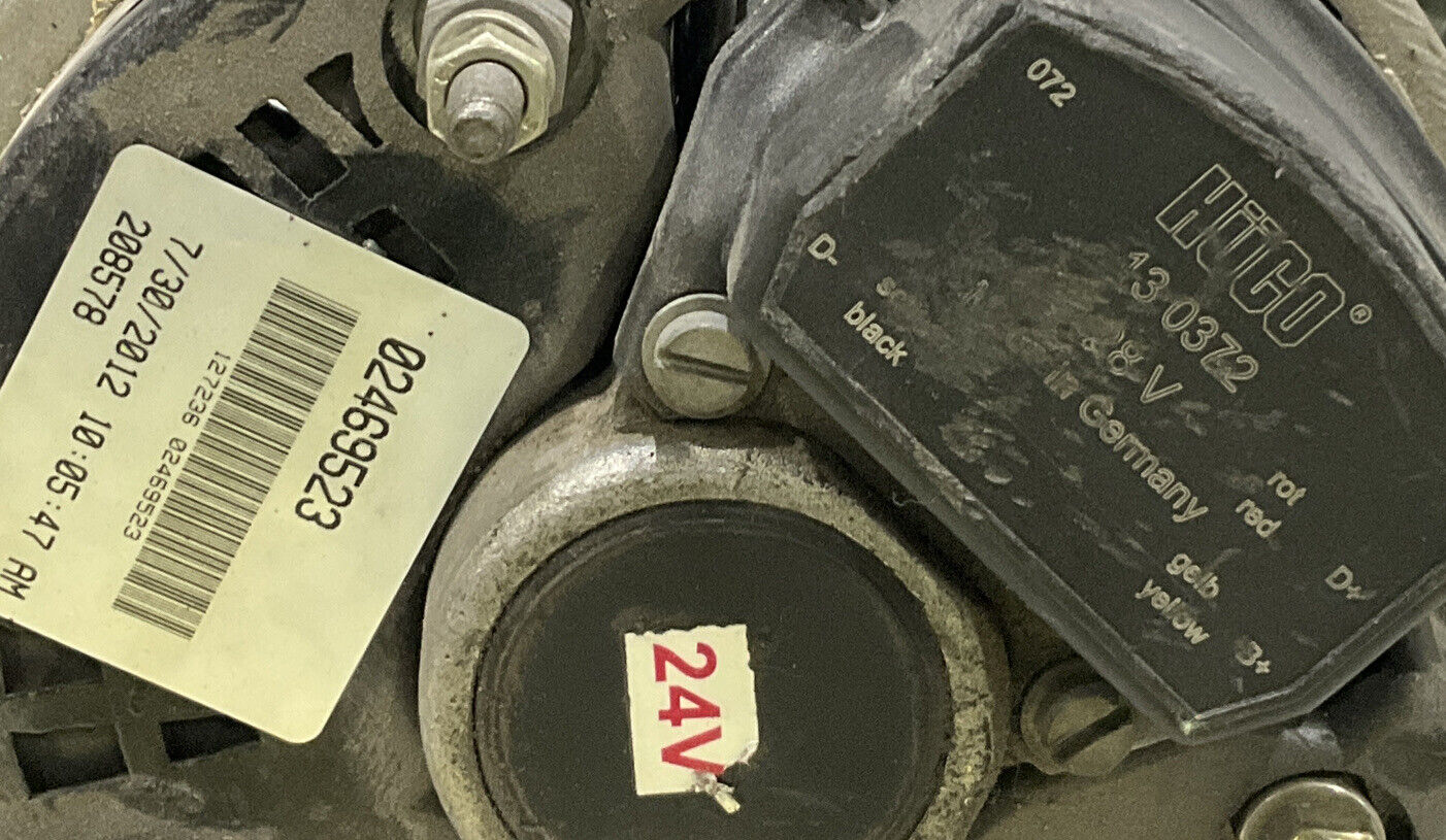 HUGO 13 0372 ALTERNATOR 28V VALEO 02469523 60A