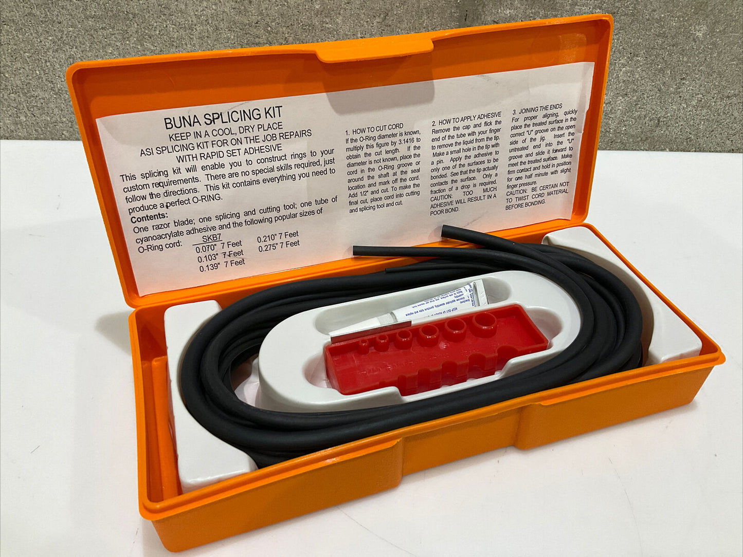 BUNA SPLICING KIT 70 DURO BUNA DUROMETER 476