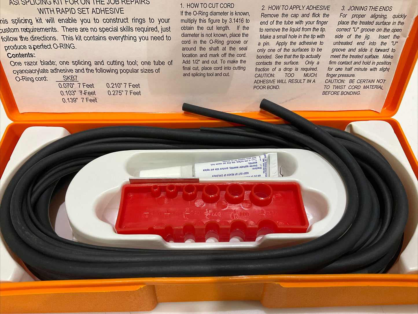 BUNA SPLICING KIT 70 DURO BUNA DUROMETER 476