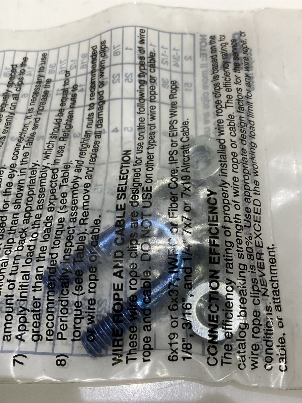 CAMPBELL 699-0334 WIRE ROPE CLIP 3/16 IN LOT OF 31