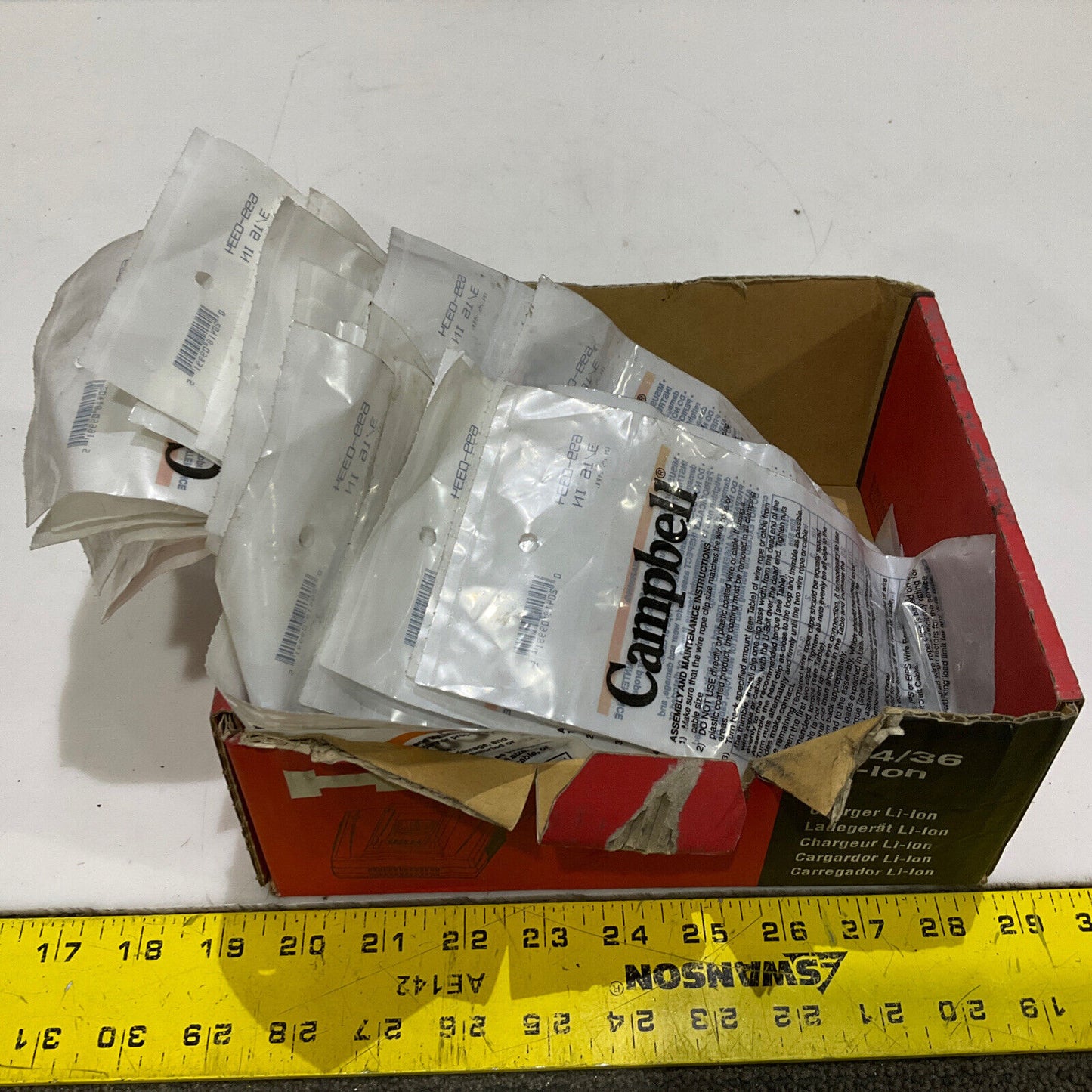 CAMPBELL 699-0334 WIRE ROPE CLIP 3/16 IN LOT OF 31