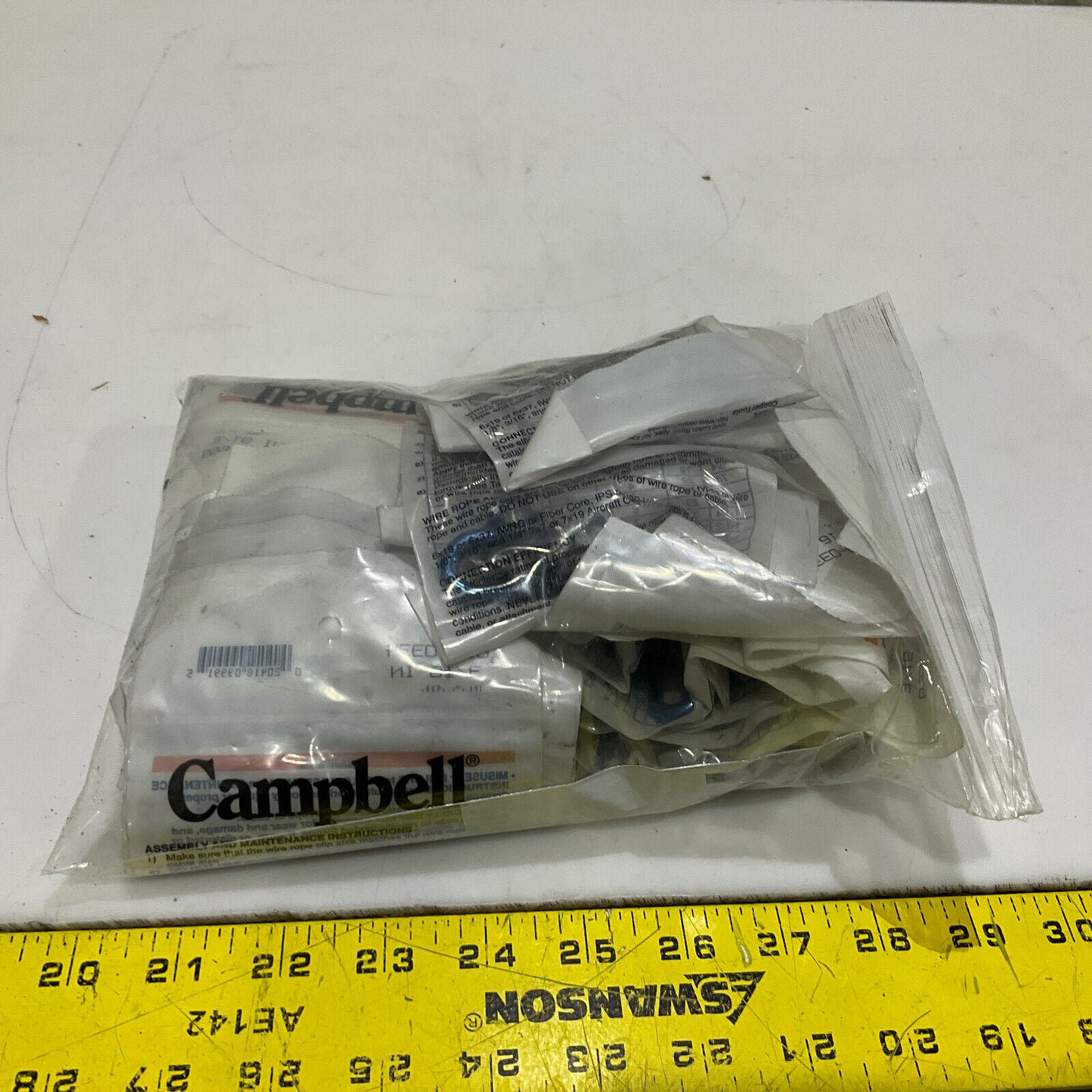 CAMPBELL 699-0334 WIRE ROPE CLIP 3/16 IN LOT OF 31