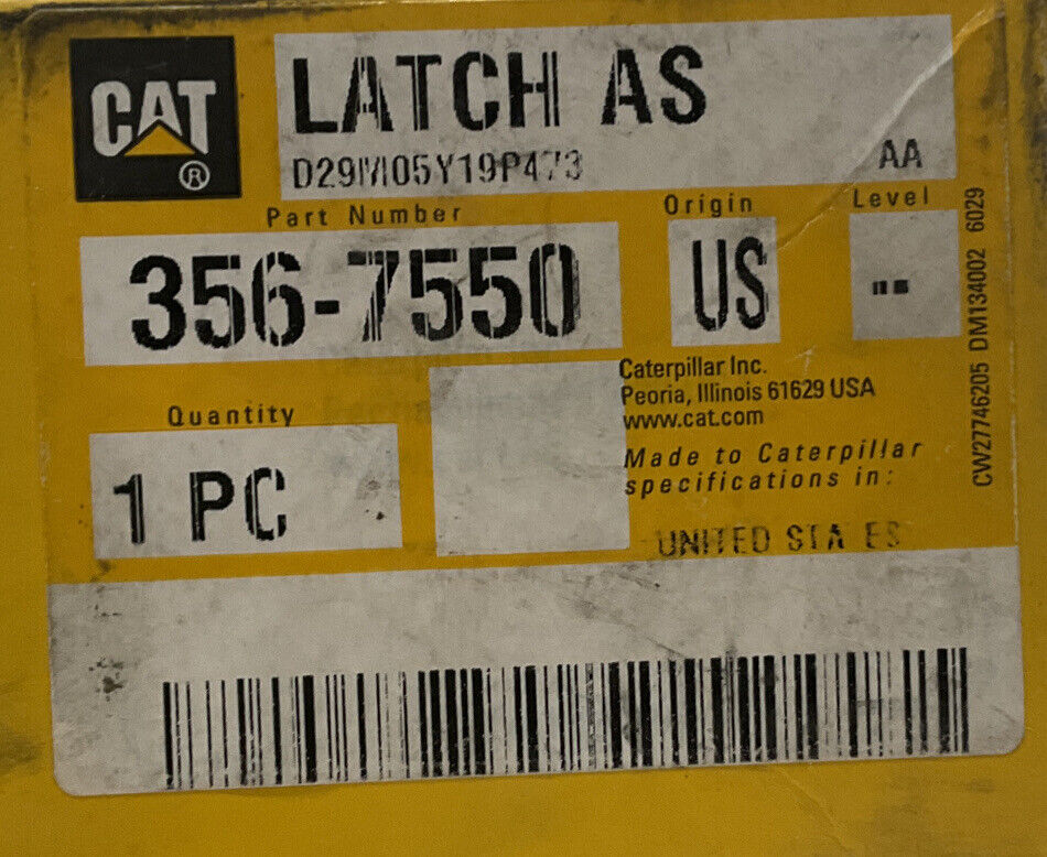 CAT 356-7550 LATCH ASSEMBLY 476