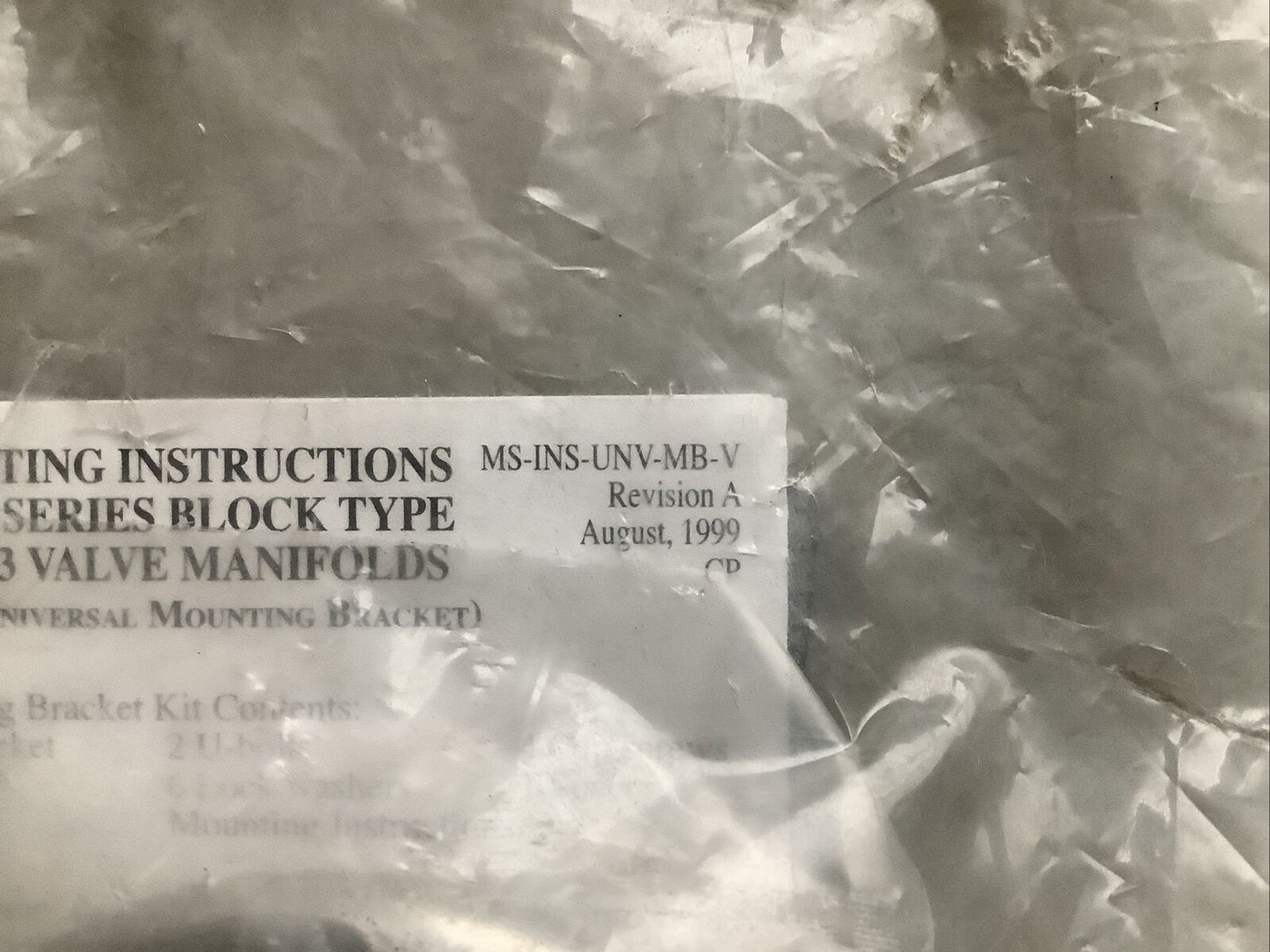 SWAGELOK MS-INS-UNV-MB-V MOUNTING BRACKET KIT 476