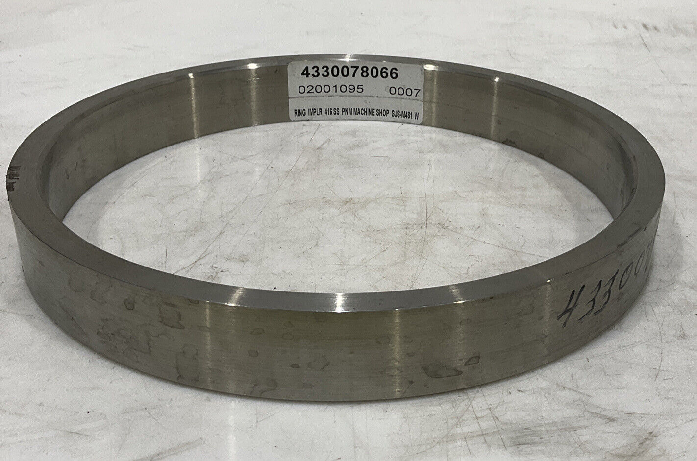 PNM MACHINE SHOP 416 SS IMPELLER RING 4330078066 476