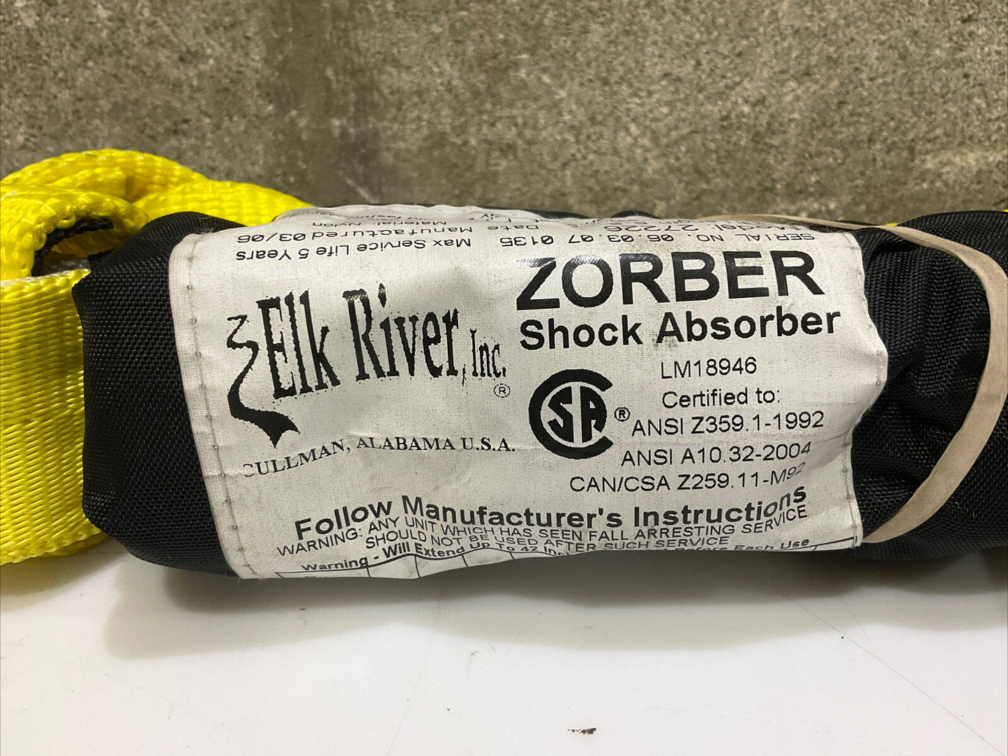 ELK RIVER 27226 ZORBER SHOCK ABSORBER W/ SNAPHOOK EACH END 476